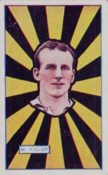 1921 J.J.Schuh Magpie Cigarettes Australian Footballers - Victorian League #17 Max Hislop Front